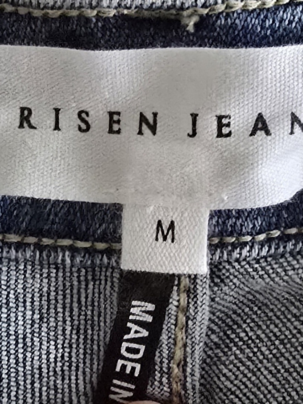 Risen High-Rise Ombre Blue to White Frayed Denim Jean Shorts - Picture 3 of 6